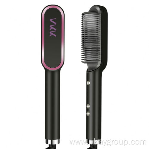 Professional Plate Ionic Flat Iron Hair Straightener Brush